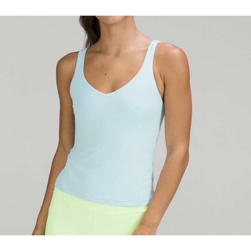 Lululemon Align Tank Nulu Size 0 A/B Cup Icing Blue ICBU 58181 Gym Run Walk Yoga